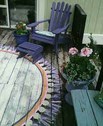 Porch painted rug on deck. Painted Deck Rug Painted Patio Painted Garden Furniture Deck Paint