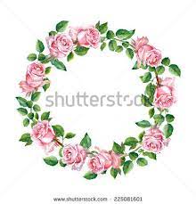 Rose Flower Wreath Floral Circle Border Watercolor Flower Boarders Flower Frame Png Flower Circle