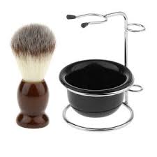 Rasoir classique manche en bois rasoir double lame manuel classique pour hommes. Kit Outils Rasage Manuel Homme Blaireau Bol A Savon A Barbe Support Stand Ebay