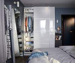 Grey ikea wardrobe pax white sliding. Hokksund 4 Panels For Sliding Door Frame High Gloss Light Grey 75x236 Cm Ikea