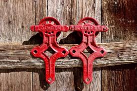 This latch takes less than an hour to make and like i said, it can be built out of whatever scrap wood you have kicking around your shop. Set Of Antique Barn Door Rollers By Louden Vintage Restored Barn Door Hardware Patented 1897 Barn Door Handles Hardware Barn Door Handles Vintage Door Hardware