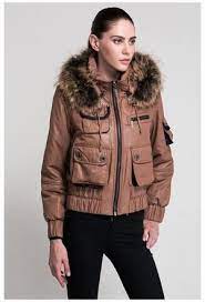 Basic Editions Hooded Fur Collar Bomber Styled Cotton Coat Cotton Coat Boutique Style Outfits Fur Collars