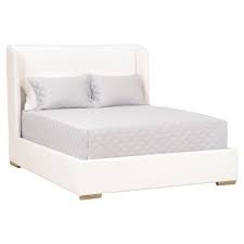Side rails for twin beds or full size beds are made of high quality wood and come in three standard finishes. Sofia Modern Classic Pearl White Performance Oak Platform Bed Queen Queen Kathy Kuo Home