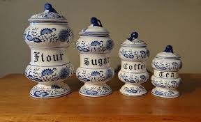 A wide variety of white coffee canister options are available to you, such as use, material, and feature. Blue Onion Canister Set Blue And White Canister Flour Sugar Coffee Tea Canister Sets Blue Onion White Canisters
