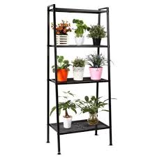 Blumenleiter Buecherregal Pflanzentreppe Blumentreppe Blumenstaender Metall Pflanzentreppe Blumenleiter Wandregal
