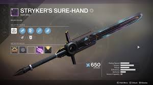 These forges will encounter a turn, so players may have the choice to play one of the four . Black Armory Sword Radiance R Destiny2