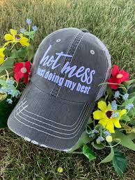 Nursing Hats Nurse Hair Dont Care Personalized Embroidered Womens Gray  Distressed Trucker Cap Nurse Student Gift RN LPN