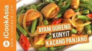 6 buah cabai merah, goreng. Resepi Ayam Goreng Kunyit Kacang Panjang Try Masak Icookasia Youtube