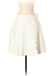 Details About Nwt Banana Republic Women White Faux Leather Skirt 2 Petite