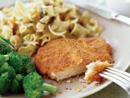 Pork Schnitzel With Caramelized Onion Egg Noodles Rachael Ray In Season