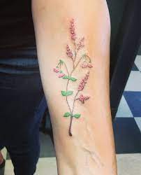 Heather Linnea Flowers Tattoo Tatuering