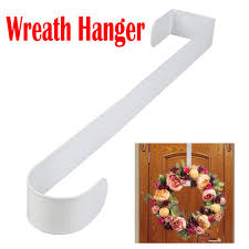 Once you are done layering your ribbons, take a piece of thin ribbon (maybe 1/2 inch or whatever you want to use) and lay it across the top, like pictured. Reversible Design Over Door Hooks For Wide And Thin Doors Wreath Hanger From Unjumbly White 2 Pack Konozsigns Com