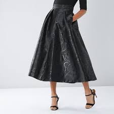 Black A Line Midi Skirt Uk Coast Multi Sale Roberta Jacquard Skirt 2068698 Coast Outfit Jacquard Skirt Skirts For Sale