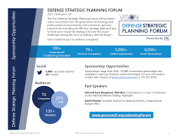 Vision Defense Strategic Planning Forum Sponsorships