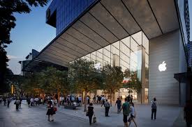 The town square customer experience. Foster Partners Opens The Greenest Apple Store In The World Apple Store Apple Store Interior Storefront Design