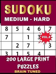 There are several options for printing a poster. Libro Brain Tuned Vol 8 Sudoku Medium To Hard 200 Large Print Puzzles With Answers Very Perfect For Your Brain Fitness Also Great Gift For Adult Plus Free Bonus 100 Games Sudoku