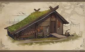 Artstation Viking Cottage Frida Evelyn Arntsen In 2020 Fantasy House Viking House Medieval Houses