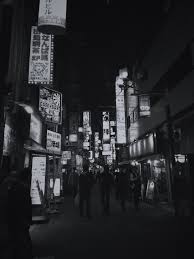 Japan Street Aesthetic Black And White Aesthetic Black Aesthetic Wallpaper Japan Street