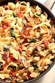 Creamy Mushroom Chicken Pasta Recipe Restaurant Style Pasta Dish Made In 30 Minutes Bac Chicken Pasta Recipes Chicken Mushroom Pasta Creamy Mushroom Chicken