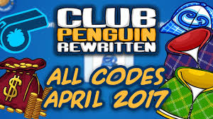 Waddle around and meet new friends to hangout! Club Penguin Rewritten All Codes Of April 2017 Youtube