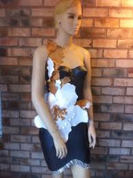 Paper Couture Fashion Dress Designed And Created By Thrifty Chic Love Created For Angie Stenum Event Design New Years Eve Couture Fashion Paper Dress Fashion