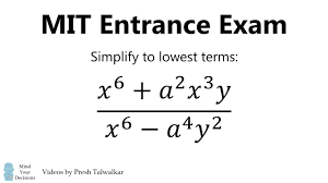 How To Solve An Mit Entrance Exam Problem Algebra 1869 Algebra Problems Math Problem Solving Algebra