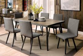 Jaylynn Mid Century Modern 2pc Fabric Padded Dining Chairs Dark Brown Dining Table Brown Dining Table Modern Dining Table