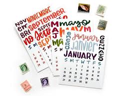 2020 Foreign Languages Desk Calendar Refill Calligraphy Etsy In 2020 Small Desk Calendar Handmade Desk Calendar Calendar Refills