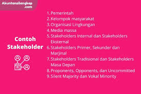 Suatu keseringan komunikasi dan kerjasama diantara mereka menumbuhkan kebersamaan yang mendalam. Apa Itu Stakeholder Dalam Bisnis Berikut Jenis Dan Contoh