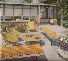 Patio Design From Better Homes And Gardens July 1958 Mid Century Exterior Modern Backyard Furniture Better Homes And Gardens