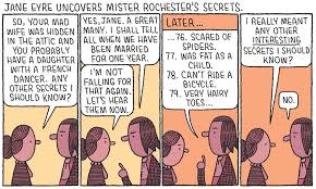Suddenly, when jane is about to win. Jane Eyre Uncovers Mr Rochester S Secrets A Cartoon By Tom Gauld Via The Guardian April 2016 Jane Eyre Eyre Jane