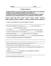 Realidades 1 core workbook answers cetara de. 2 Realidades 5a Worksheets Teaching Resources Tpt