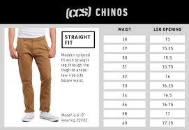 Chino Size Chart Buurtsite Net