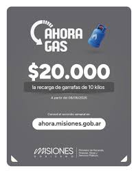 Misiones: El Programa Provincial Ahora Gas actualiza su precio de la recarga de la garrafa de 10 kilos a 20.000 pesos, un valor bonificado que contin�a siendo inferior al resto de los