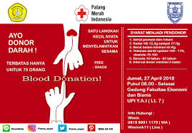 Melalui peringatan hari donor darah sedunia 2021 yang bertema donorkan darahmu agar kehidupan dunia terjaga, jusuf kalla mengajak seluruh lapisan masyarakat kembali mendonorkan. Ayo Donor Darah Yayasan Administrasi Indonesia