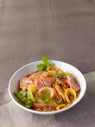 Glasnudelsalat Mit Stremellachs Rezept Glasnudelsalat Nudelsalat Salat