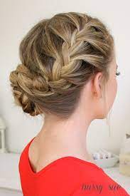 Waterfall Dutch French Braided Bun Bun Hairstyles French Braid Buns French Braid