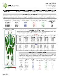 Example Body Fat Percentage Chart Pdf Format E Database Org
