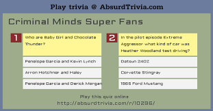 For many people, math is probably their least favorite subject in school. Trivia Quiz Criminal Minds Super Fans
