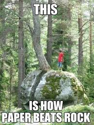 If A Tree Beats A Rock In The Middle Of The Forest Does Anyone Look For A Pair Of Broken Scissors Science Jokes Funny Jokes Funny Pictures