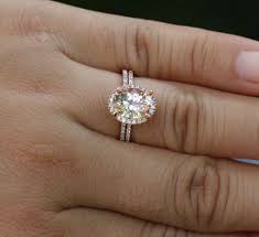 Morganite Engagement Ring Diamond Wedding Ring Set In 14k Rose Gold 9x7mm Pink Peach Morganite Dollar 200 Off List Price Wedding Ring Sets Vintage Engagement Rings Morganite Engagement Ring
