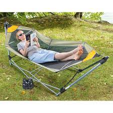 Best portable folding hammocks for 2019. Portable Folding Hammock 619954 Outdoor Furniture At Sportsman S Guide Folding Hammock Portable Hammock Best Camping Gear