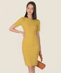 Issey Knit Midi Dress Mimosa Hervelvetvase Hvv