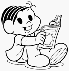 Desenho Monica Lendo Livros Para Colorir Desenhos Para Colorir