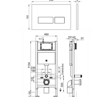 Drench Wall Hung Toilet Frame, Pneumatic Concealed Cistern ...