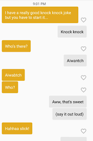 These knock knock jokes will not only help in making the woman you are trying to impress laugh but. Proper Response To The You Start It Knock Knock Joke Imgur