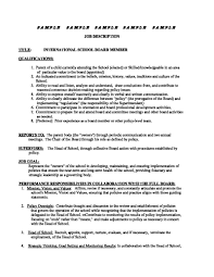 Sample Job Description For An International School Board Member Aisa Association Of International Schools In Africa