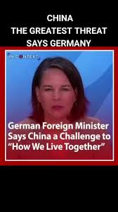 Germany's Foreign Minister #Baerbock said that #China was a rival to t... |  TikTok