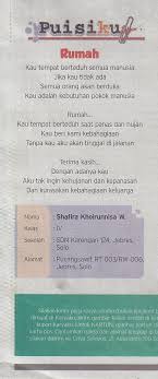 Ekspresi kasih sayang manusia terhadap peliharaan dapat diwujudkan dalam bentuk. Puisi Rumah Halaman Kanak