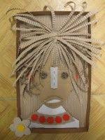 Portret M O J E V Y T V A R K A Cardboard Art Art Lessons Floral Art
